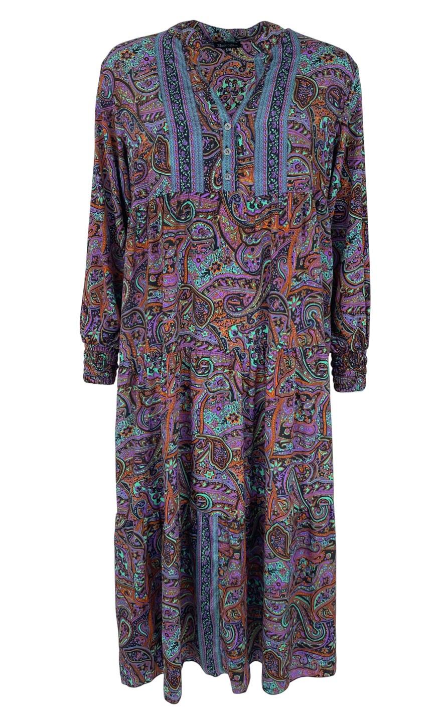 Black Colour Kjole Luna Boho Long Vibrant Amber