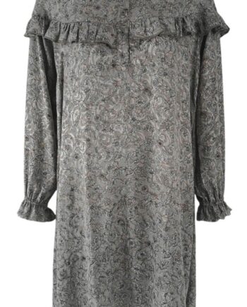 Black Colour Kjole Luna Frill Poetry Dove