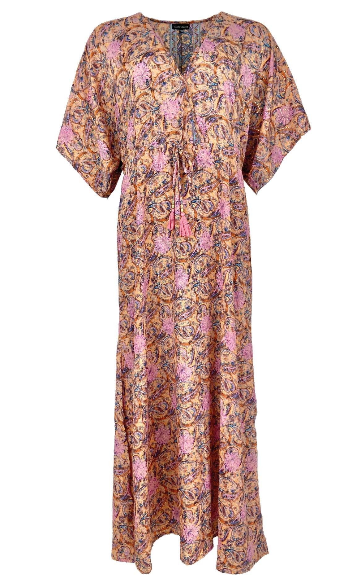 Black Colour Kjole Luna Long -neck Pastel Peach