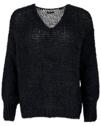 Black Colour Knitted Jumper Simona Black