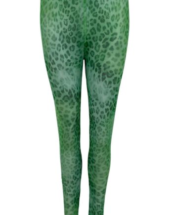 Black Colour Leggings Florence Mesh Green Leo