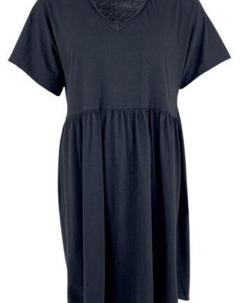 Black Colour Mimi  -shirt Kjole Black