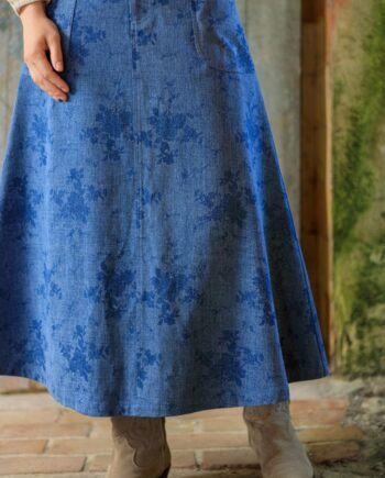 Black Colour Nederdel Fiola Denim Blue