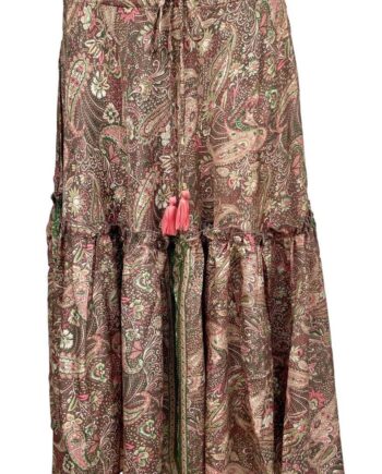 Black Colour Nederdel Luna Boho Midi Cashmere Blush