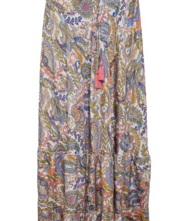 Black Colour Nederdel Luna Maxi Frill Summer Garden