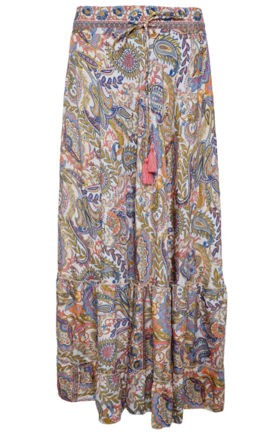 Black Colour Nederdel Luna Maxi Frill Summer Garden