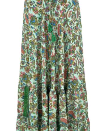 Black Colour Nederdel Luna Maxi Green Calypsa