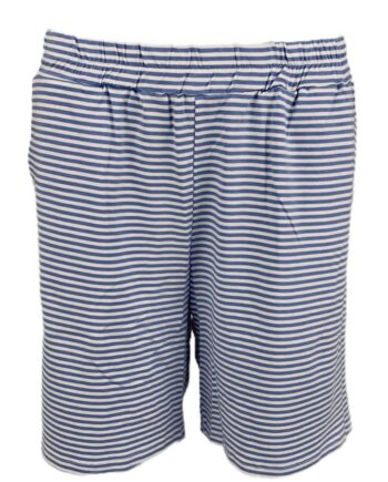 Black Colour Shorts Polly Jersey Striped Blue