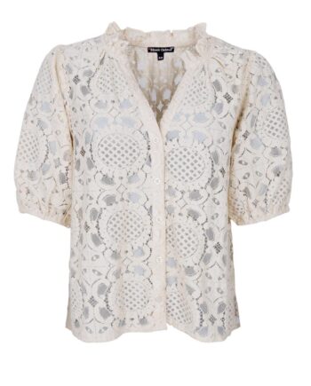 Black Colour Skjorte Sisi Lace Creme