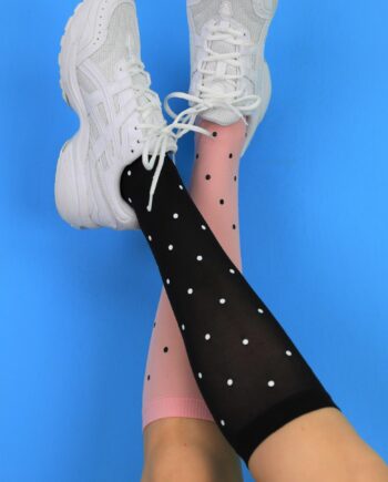 Black Colour Strømper Aura Knee High Socks Dots Black