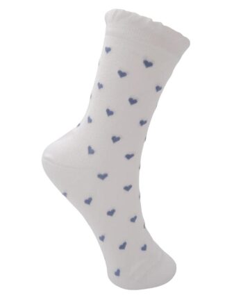 Black Colour Strømper Hearts White