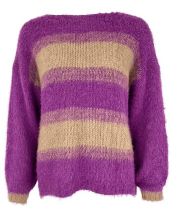 Black Colour Sweater Avery Brushed Jumper Frappe Fuchsia