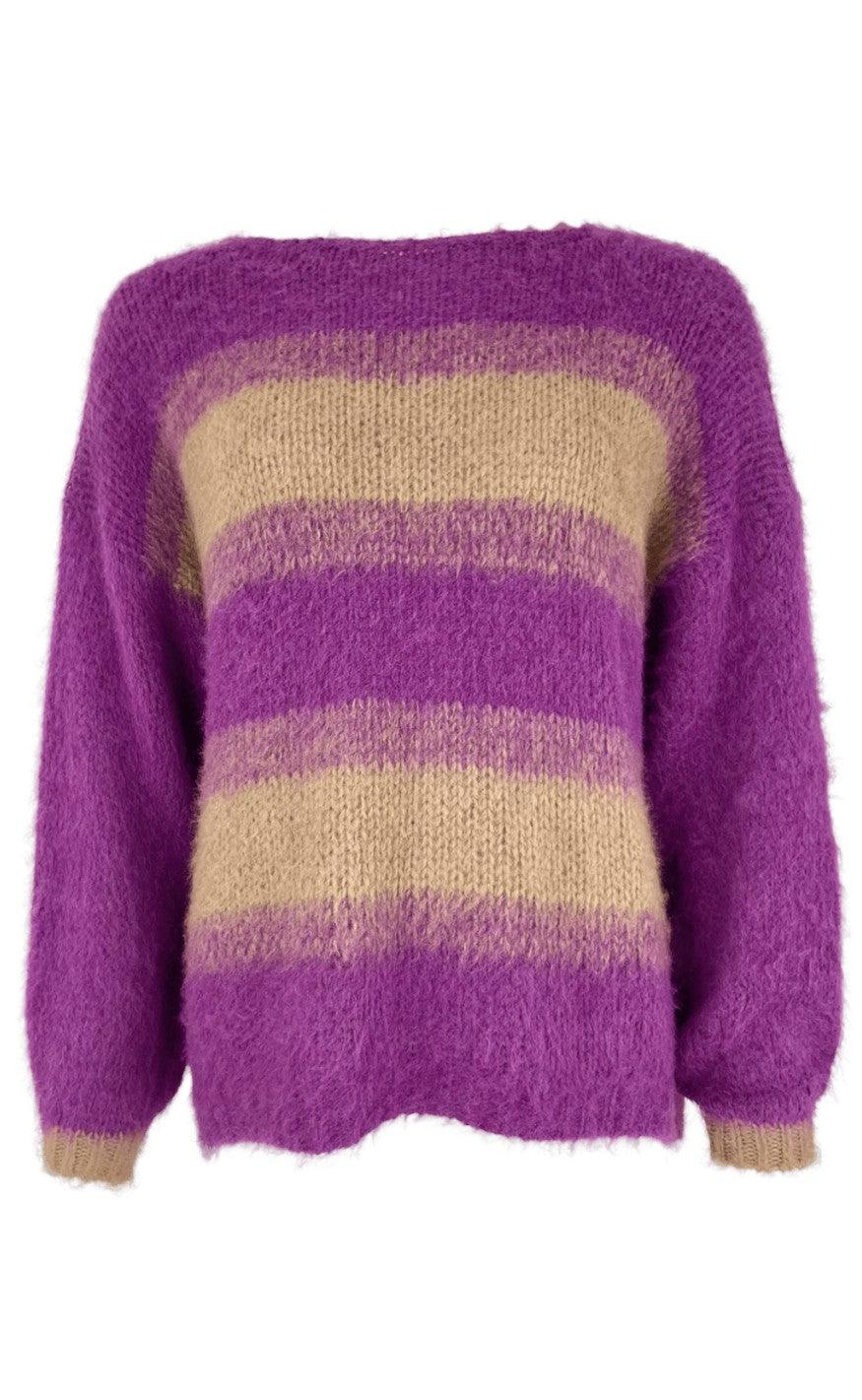Black Colour Sweater Avery Brushed Jumper Frappe Fuchsia