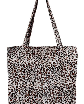 Black Colour Taske   Shopper Lulu Cotton Brown Leopard