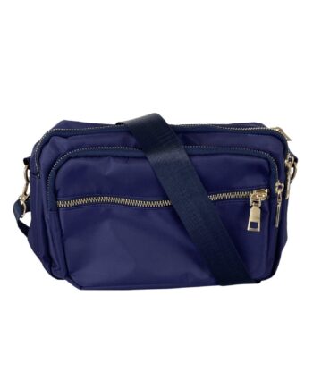 Black Colour Taske Viggy Nylon Medium Blue