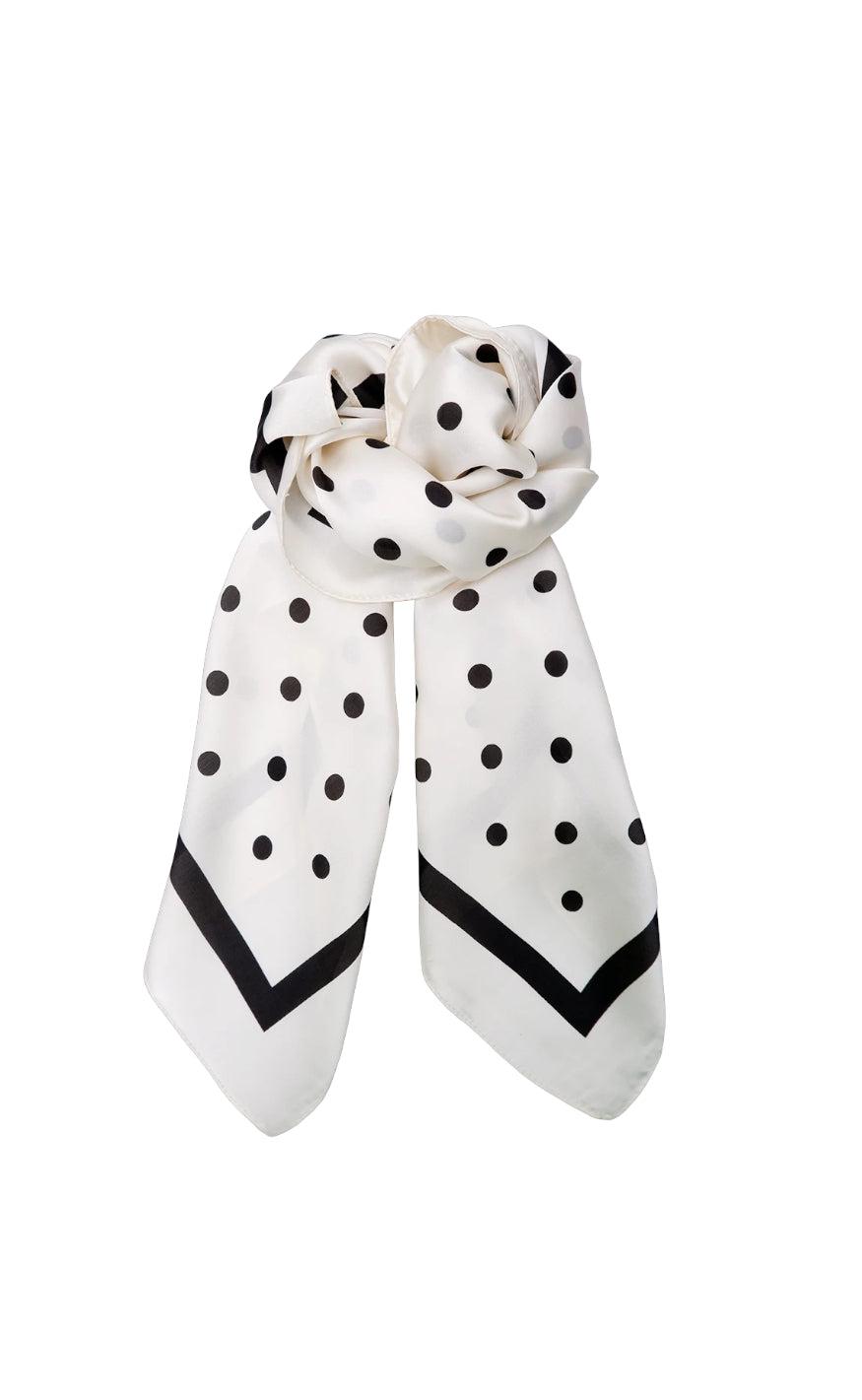 Black Colour Tørklæde Adaline Off White