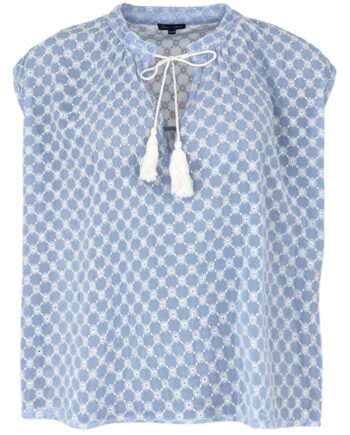 Black Colour Top Nicola Light Blue