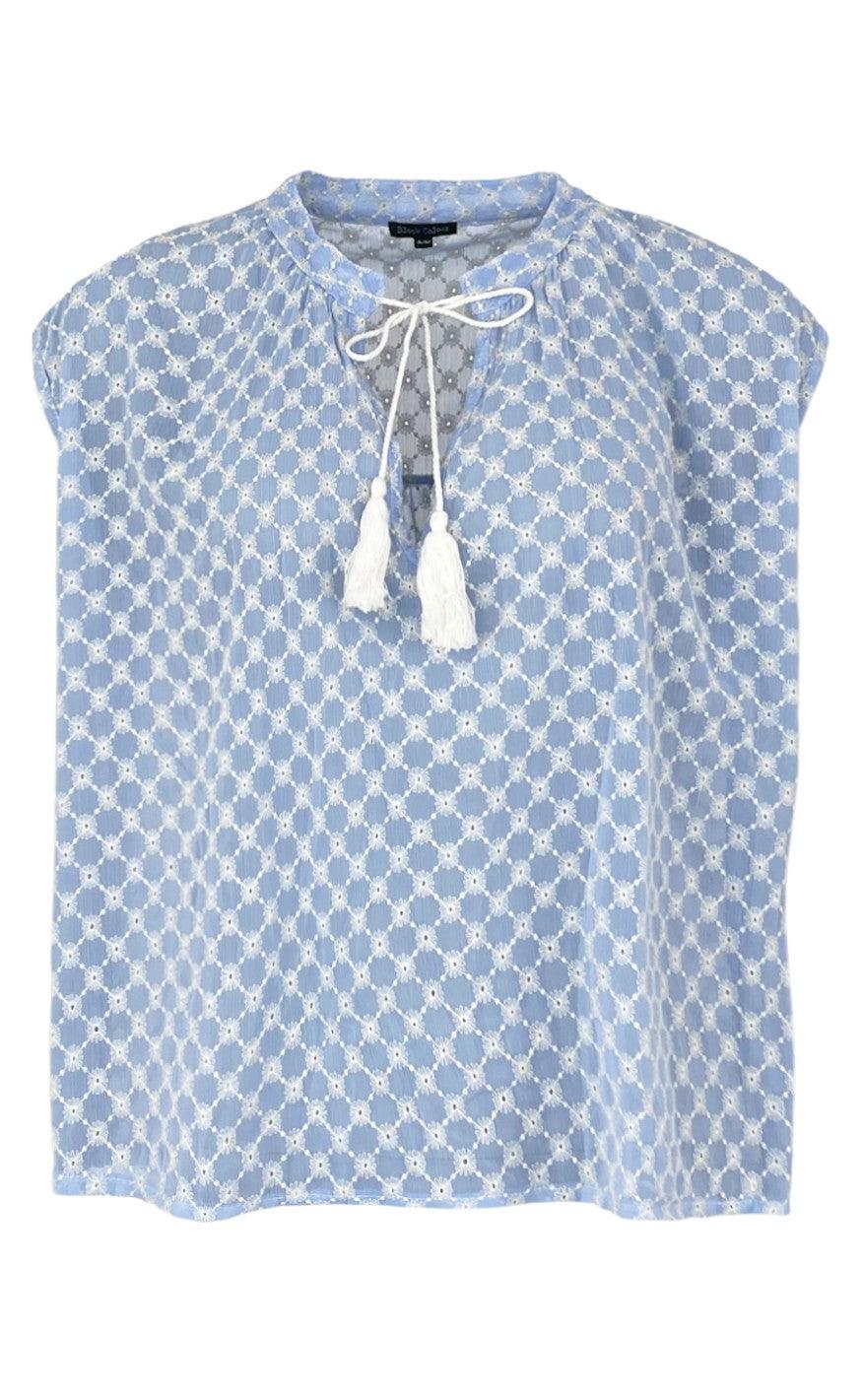 Black Colour Top Nicola Light Blue