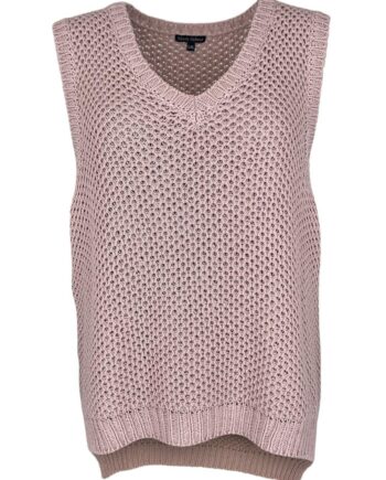Black Colour Vest Faida Knit Rose
