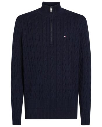 Classic Cotton Cable Zip Mock