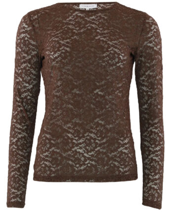 Continue Bluse Alberte Lace Brown