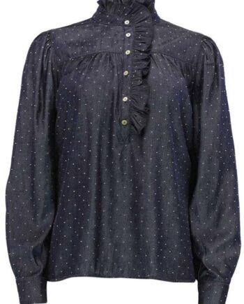 Continue Bluse Ariana Studs Dark Blue