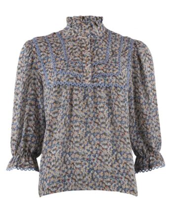 Continue Bluse Isabella Blue Flower