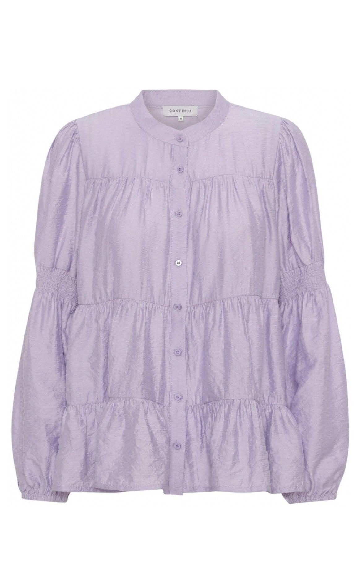 Continue Bluse Sanna Solid Light Purple