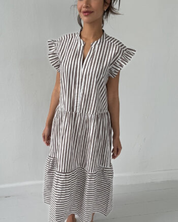 Continue Kjole Bea Brown Stripe