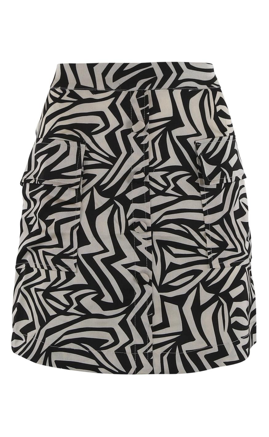 Continue Nederdel Niki Black Off White