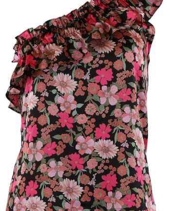 Continue Top Josefine  Black Flower Print