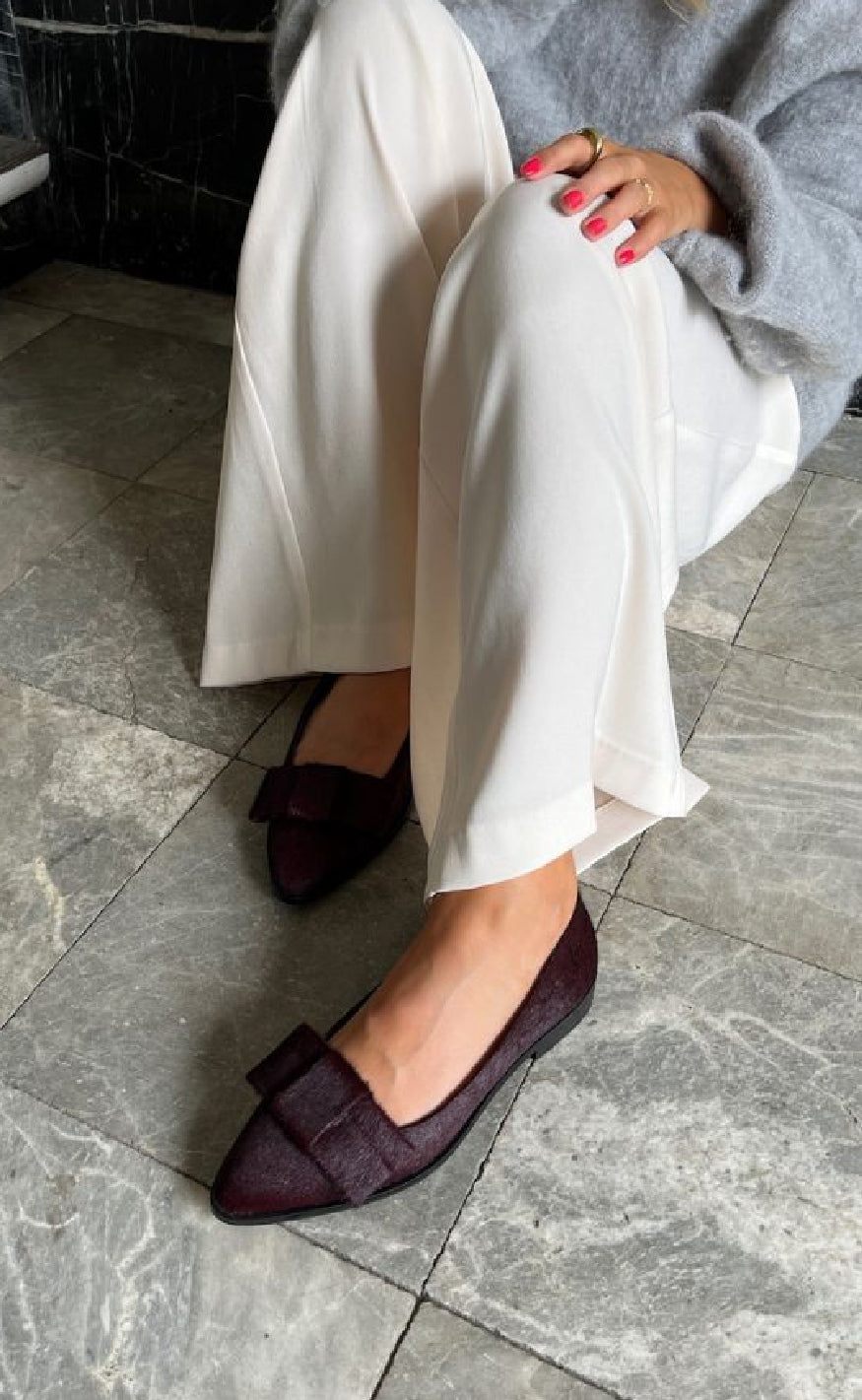 Copenhagen Shoes Ballarinaer Keep Dreaming Burgundy