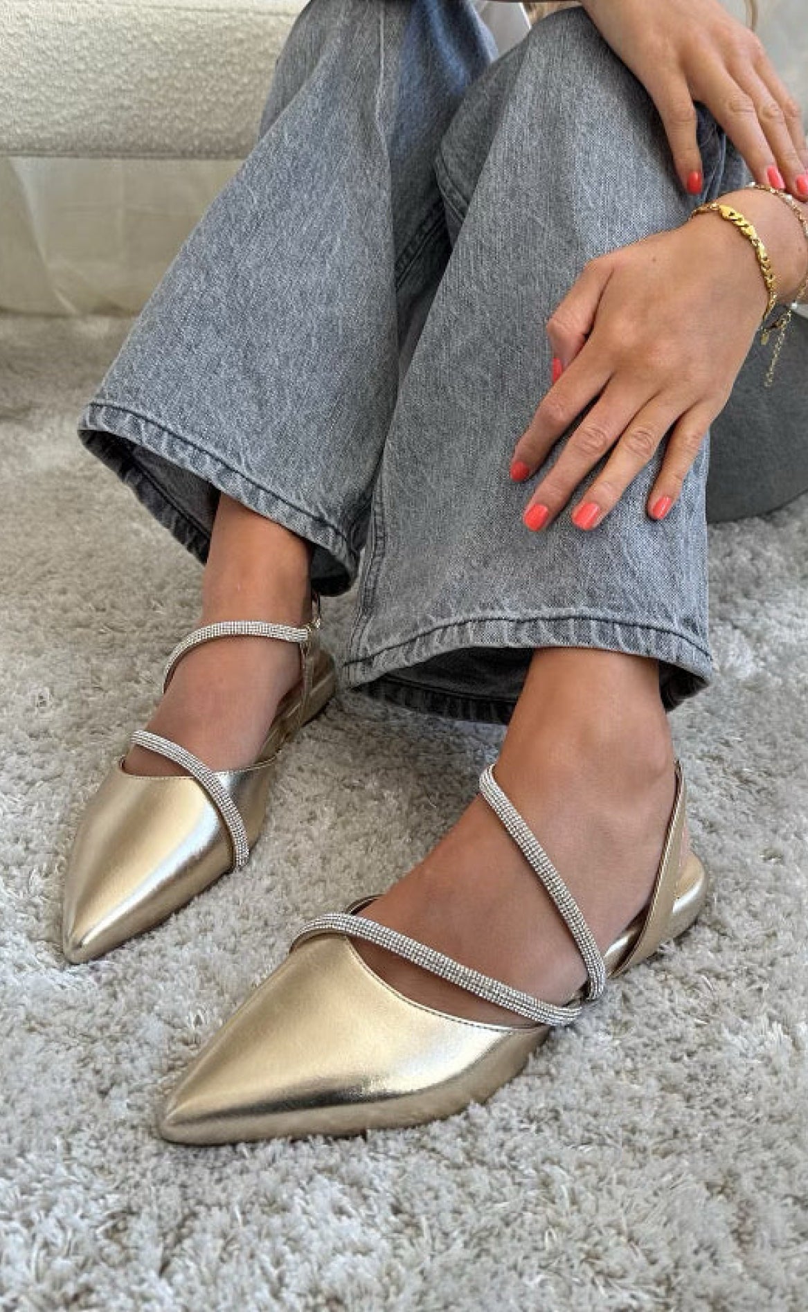 Copenhagen Shoes Ballerina Femini Platino