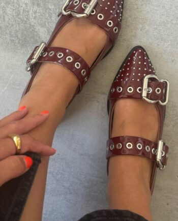 Copenhagen Shoes Ballerinaer Future Vibes Patent Bordo