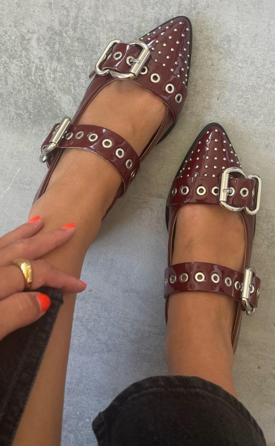 Copenhagen Shoes Ballerinaer Future Vibes Patent Bordo