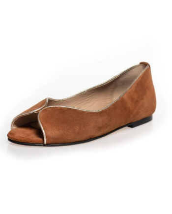 Copenhagen Shoes Ballerinaer Like   Melody Suede Cognac