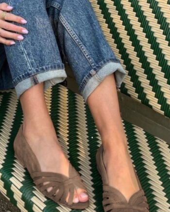 Copenhagen Shoes Ballerinaer Passionate Suede Green
