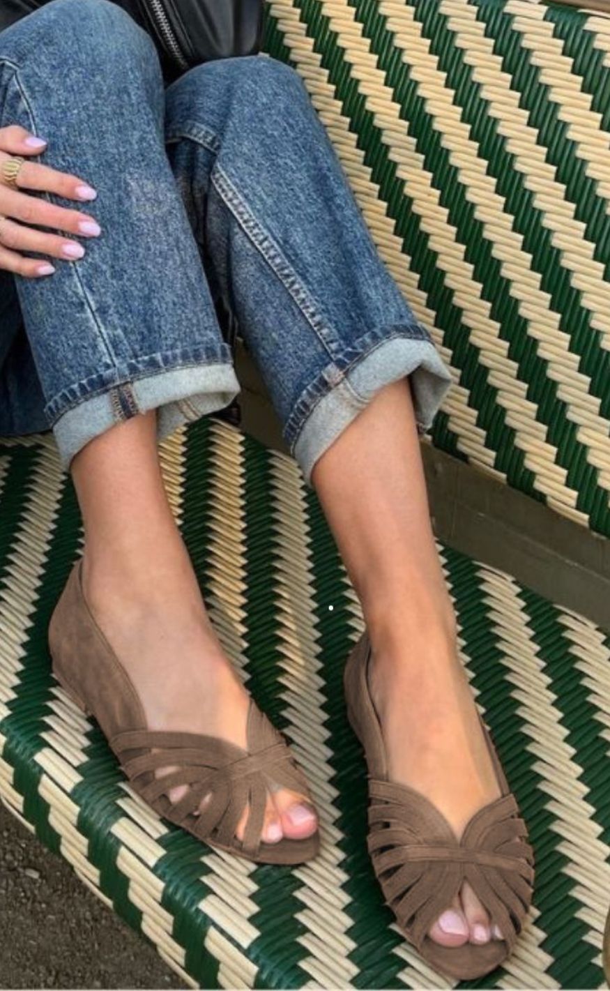 Copenhagen Shoes Ballerinaer Passionate Suede Green