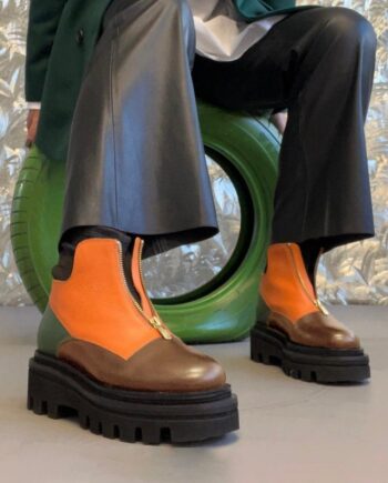 Copenhagen Shoes By Josefine Valentin Støvler Cosy Chunky Brown Orange