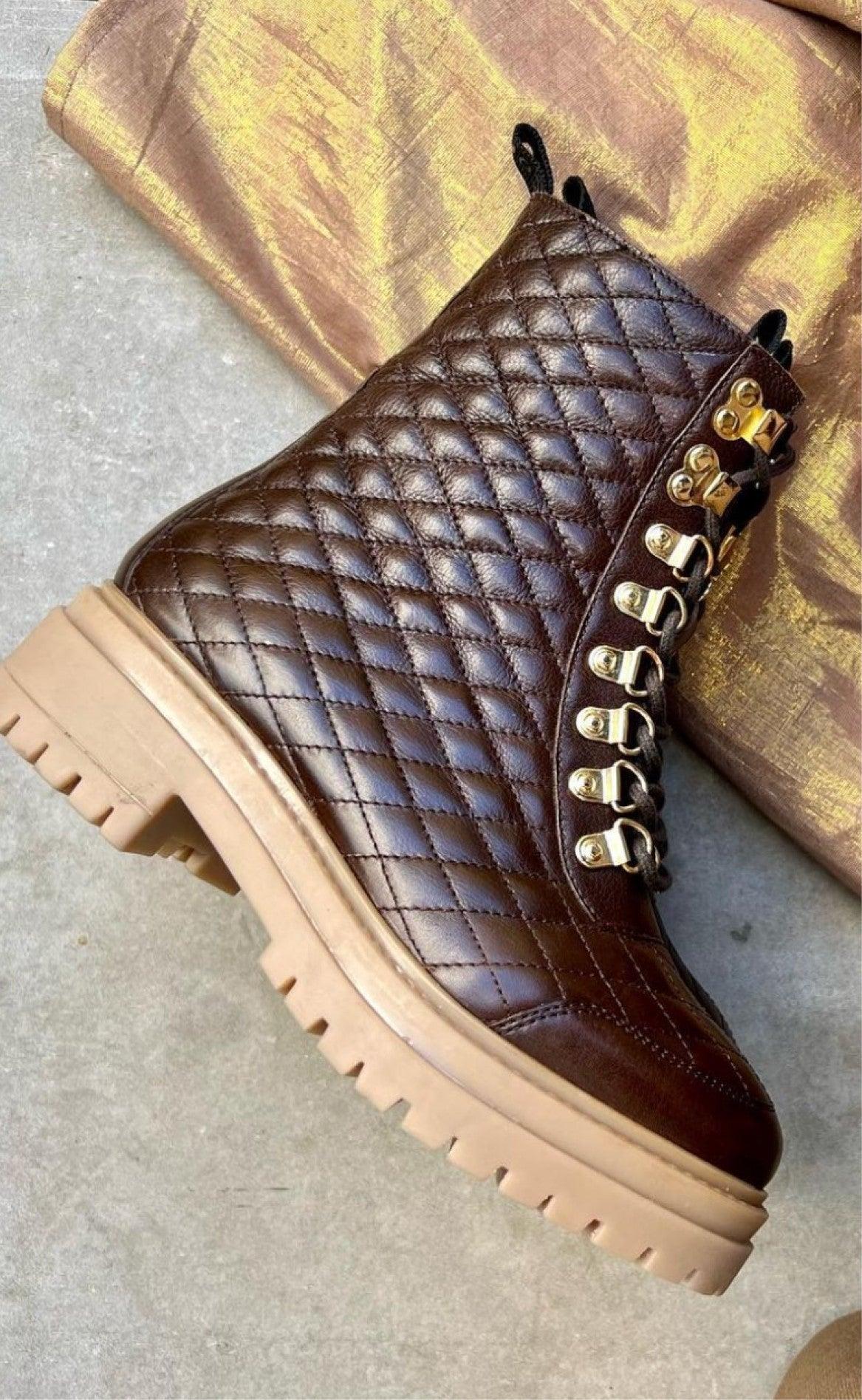 Copenhagen Shoes Støvle Watch Quilted Brown