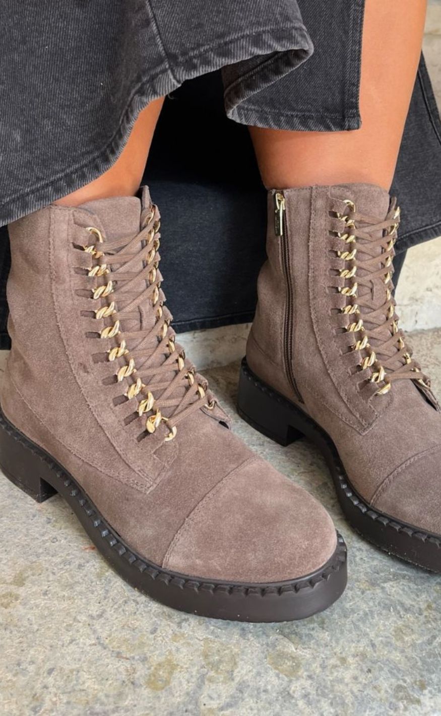 Copenhagen Shoes Støvler New Rock Suede Smoke