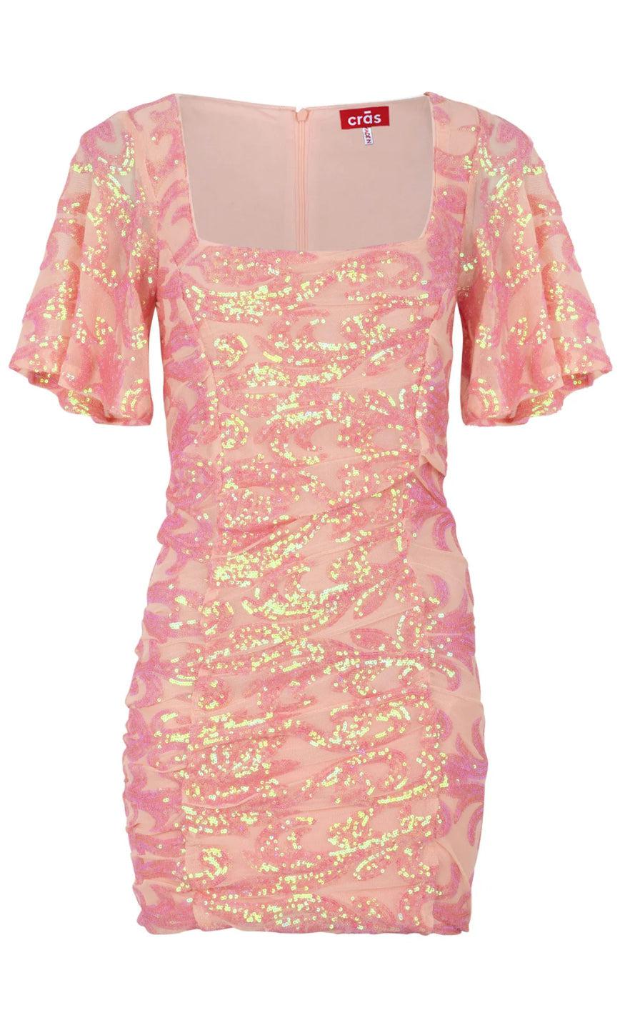 Cras Kjole Clover Coral Pink