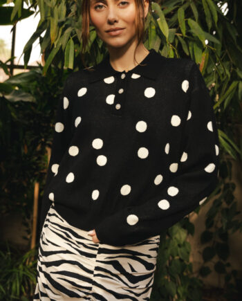 Cras Pullover Love Black White Dot