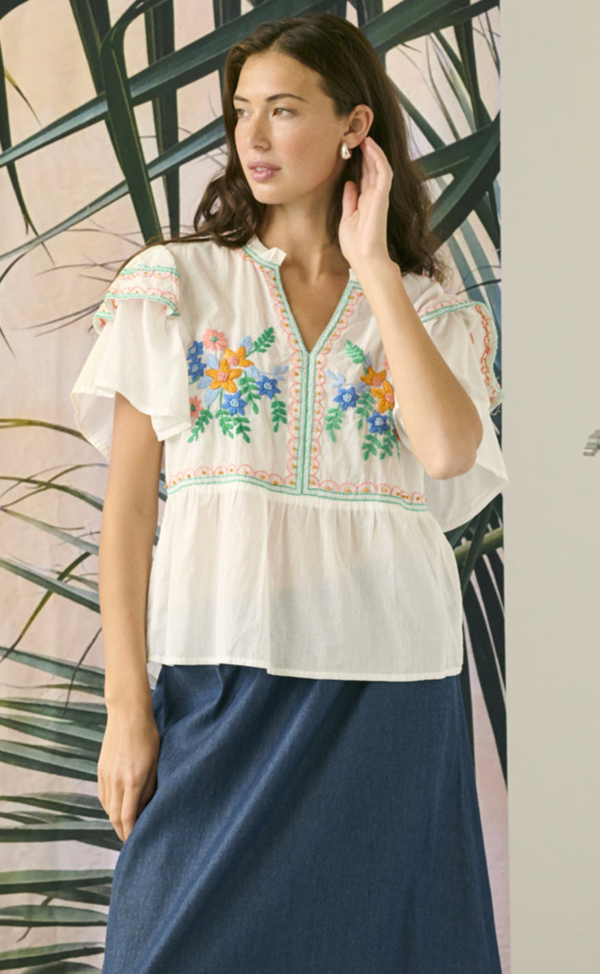 Culture Bluse Lucina Spring Gardenia