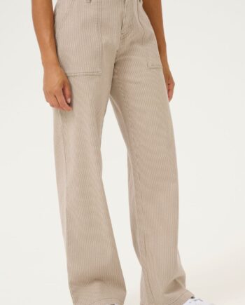 Culture Bukser Milky Dune White Stripe