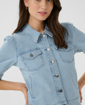 Culture Jakke Milky Ss Blue White Stripe