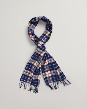 D1  Checked Wool Twill Scarf
