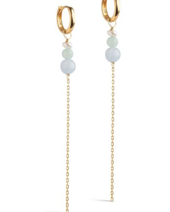Enamel Copenhagen øreringe Jana Pearl Light Green Light Blue