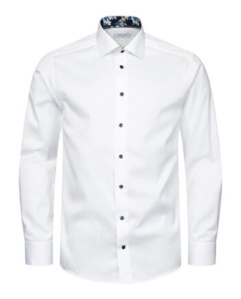 Floral Print Effect Solid Signature Twill Shirt