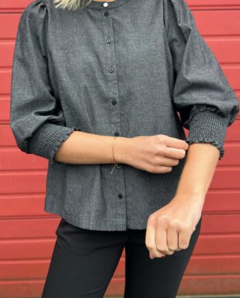 Freequent Bluse Aby Black Denim